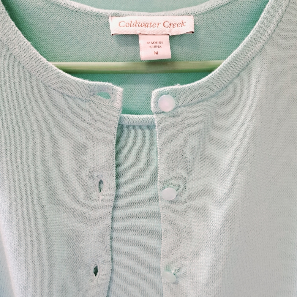 Sweater Set in Pale Aqua - Size M